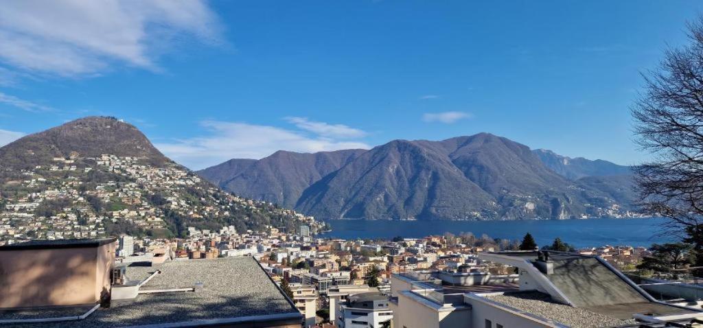 Lugano Lakeview Apartment With Self Check-In & Private Parking On Request Kültér fotó