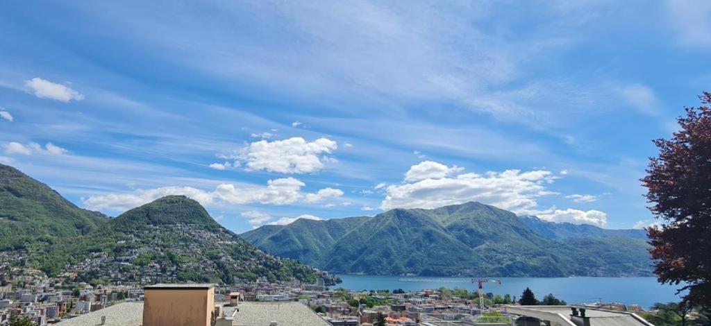 Lugano Lakeview Apartment With Self Check-In & Private Parking On Request Kültér fotó